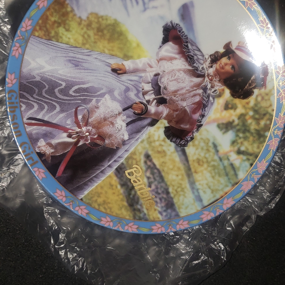 Barbie Decorative Plate with Pink and Purple Accents